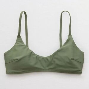 Aerie Green Scoop Neck Bikini Top Size XS